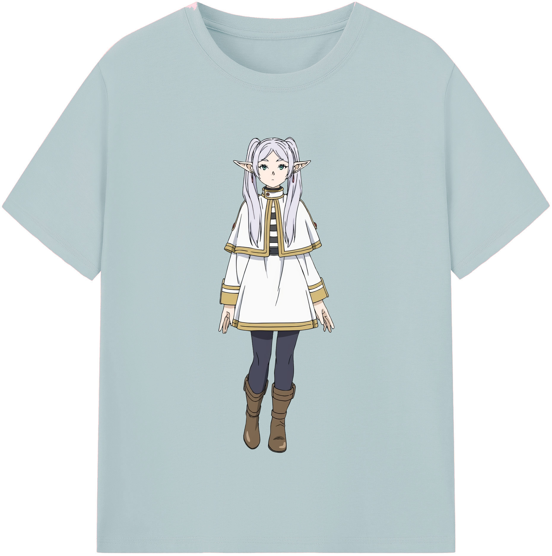 （画像用） 葬送のフリーレン Frieren 綿100％半袖Tシャツ（フロントプリント）